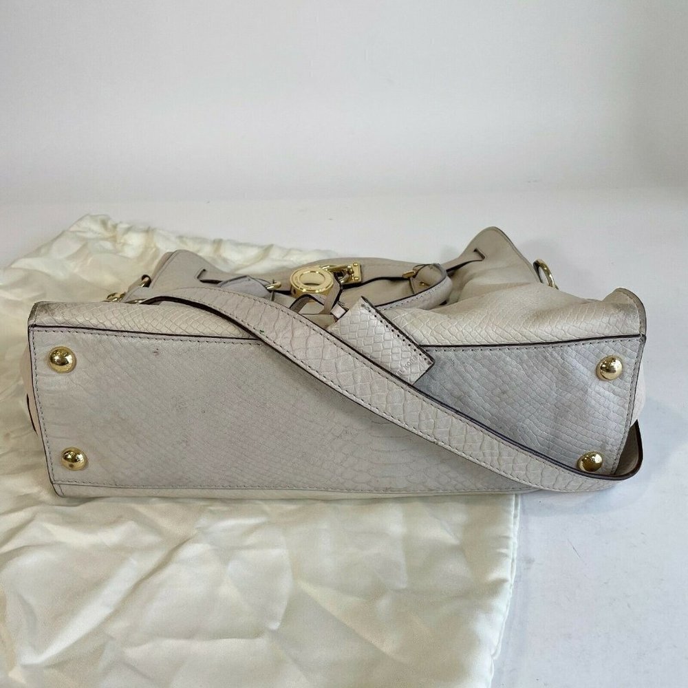 Michael Kors White Python Effect Hamilton Crossbo… - image 4